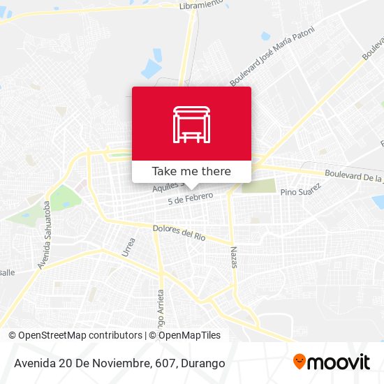 Mapa de Avenida 20 De Noviembre, 607