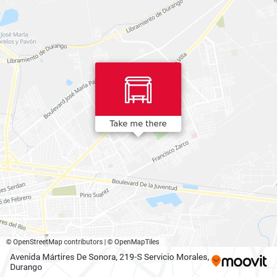 Mapa de Avenida Mártires De Sonora, 219-S Servicio Morales