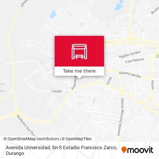 Mapa de Avenida Universidad, Sn-S Estadio Francisco Zarco