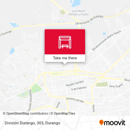 Mapa de División Durango, 303