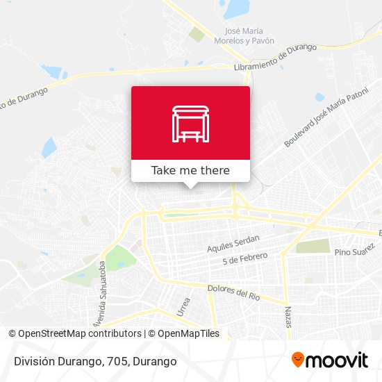 Mapa de División Durango, 705