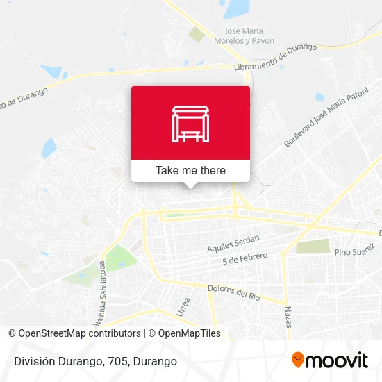 Mapa de División Durango, 705