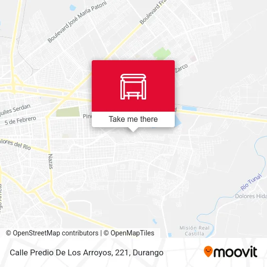 Mapa de Calle Predio De Los Arroyos, 221