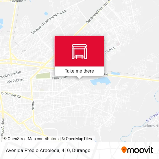 Mapa de Avenida Predio Arboleda, 410