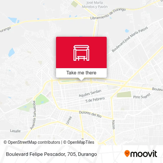 Mapa de Boulevard Felipe Pescador, 705