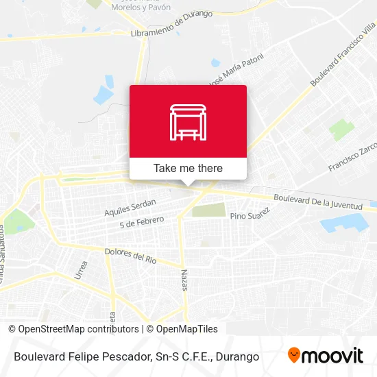 Mapa de Boulevard Felipe Pescador, Sn-S C.F.E.