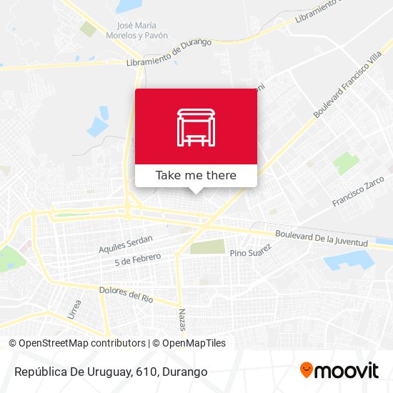 República De Uruguay, 610 map