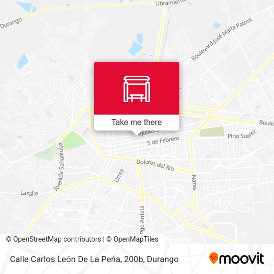 Mapa de Calle Carlos León De La Peńa, 200b