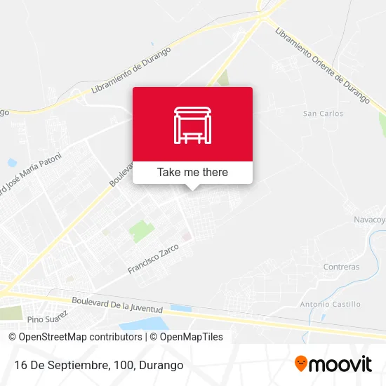 Mapa de 16 De Septiembre, 100