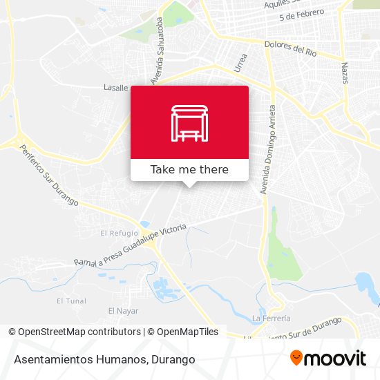 Asentamientos Humanos map