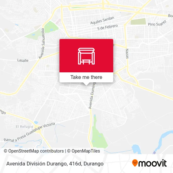 Mapa de Avenida División Durango, 416d