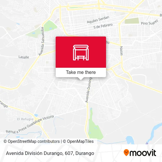 Mapa de Avenida División Durango, 607