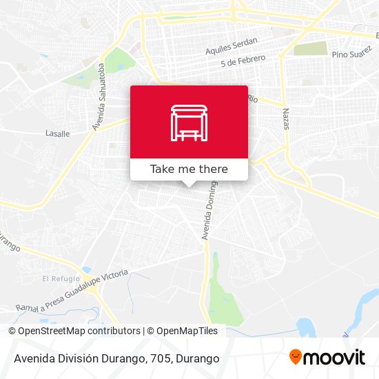 Mapa de Avenida División Durango, 705