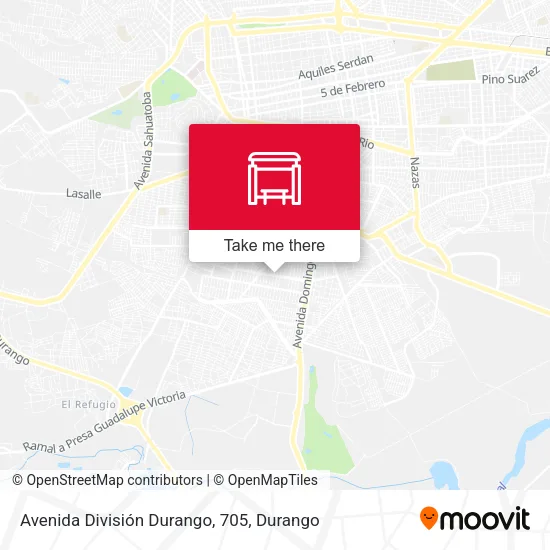 Mapa de Avenida División Durango, 705