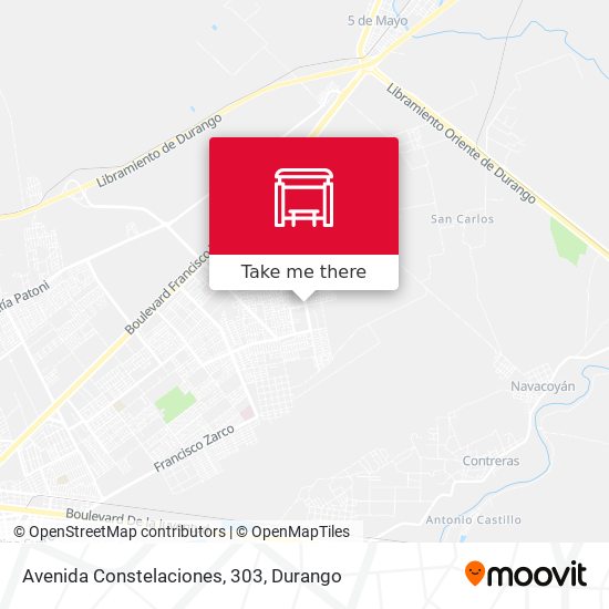 Mapa de Avenida Constelaciones, 303
