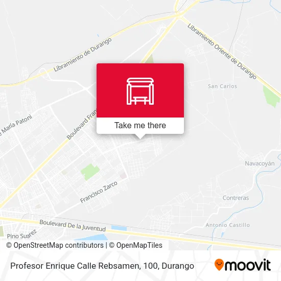 Mapa de Profesor Enrique Calle Rebsamen, 100