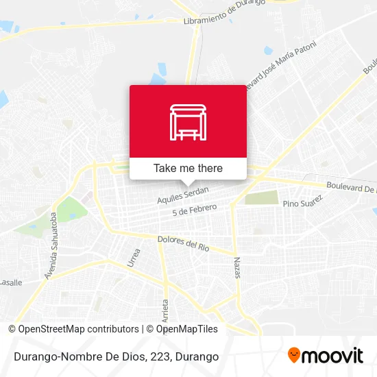 Mapa de Durango-Nombre De Dios, 223