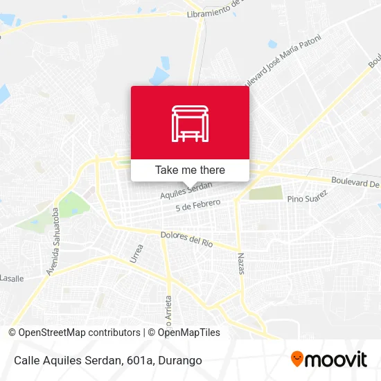 Mapa de Calle Aquiles Serdan, 601a