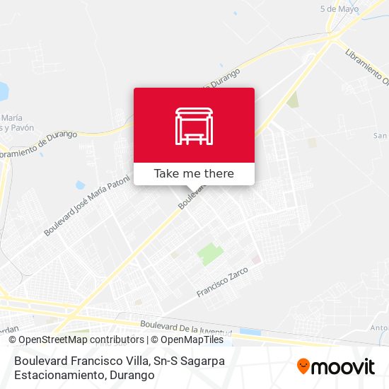 Mapa de Boulevard Francisco Villa, Sn-S Sagarpa Estacionamiento