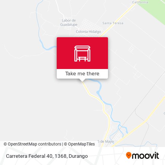 Mapa de Carretera Federal 40, 1368