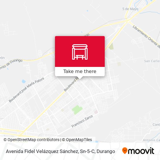 Mapa de Avenida Fidel Velázquez Sánchez, Sn-5-C