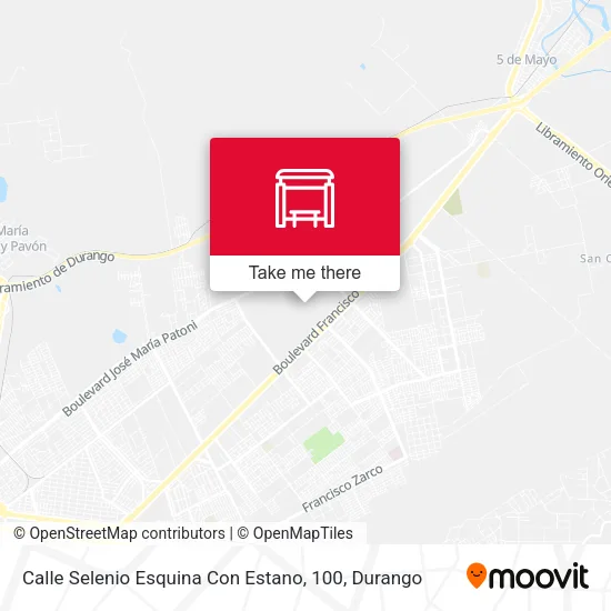 Mapa de Calle Selenio Esquina Con Estano, 100