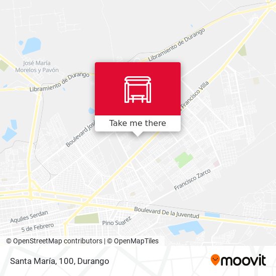 Mapa de Santa María, 100