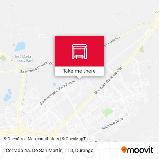 Cerrada 4a. De San Martin, 113 map