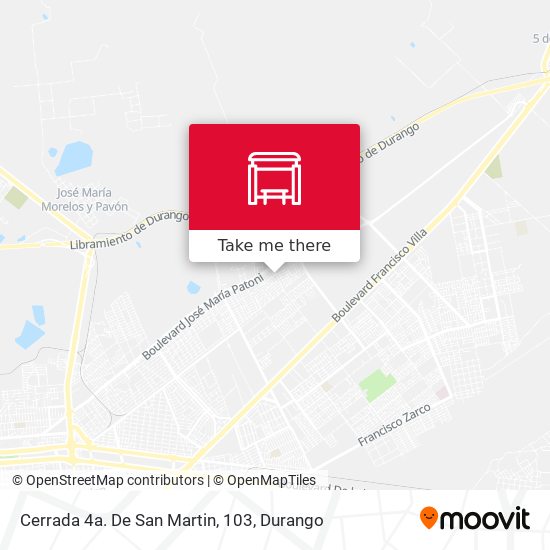 Mapa de Cerrada 4a. De San Martin, 103