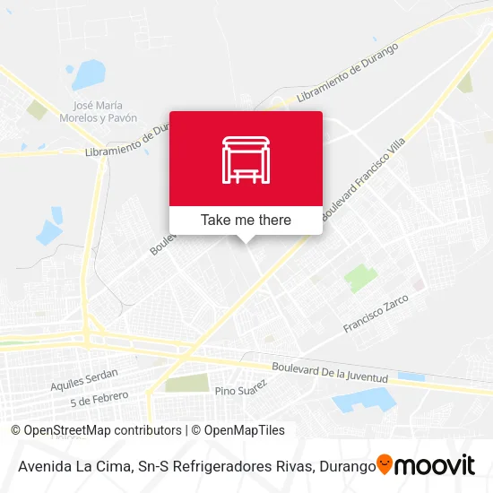 Mapa de Avenida La Cima, Sn-S Refrigeradores Rivas