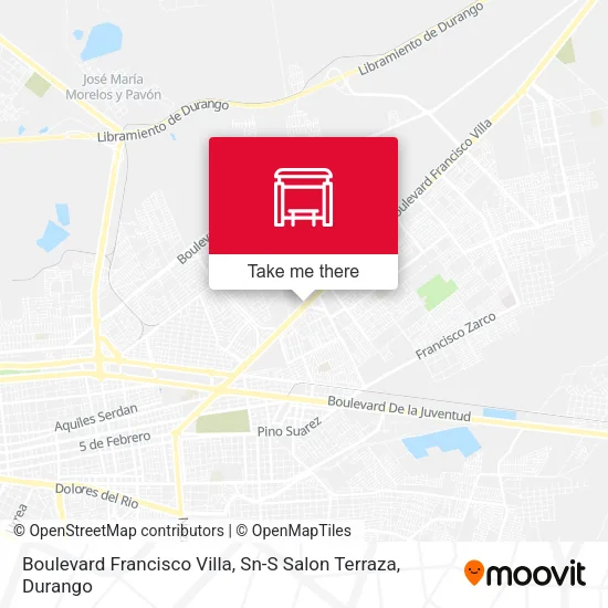 Mapa de Boulevard Francisco Villa, Sn-S Salon Terraza