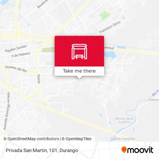 Privada San Martin, 101 map