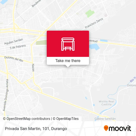 Privada San Martin, 101 map