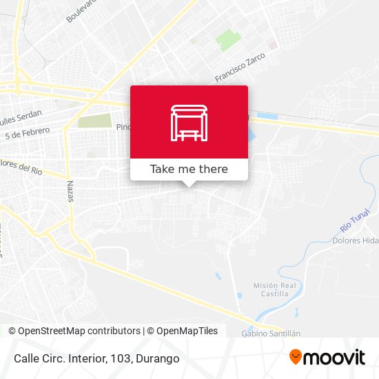 Calle Circ. Interior, 103 map