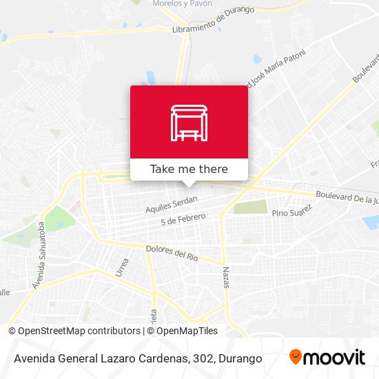 Mapa de Avenida General Lazaro Cardenas, 302