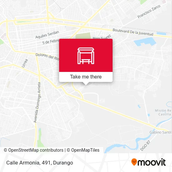 Mapa de Calle Armonia, 491