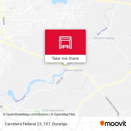 Carretera Federal 23, 107 map