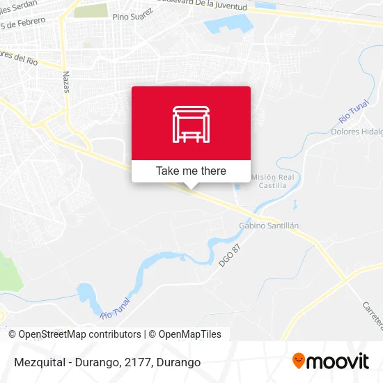 Mapa de Mezquital - Durango, 2177