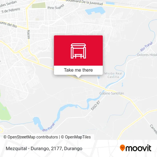 Mapa de Mezquital - Durango, 2177