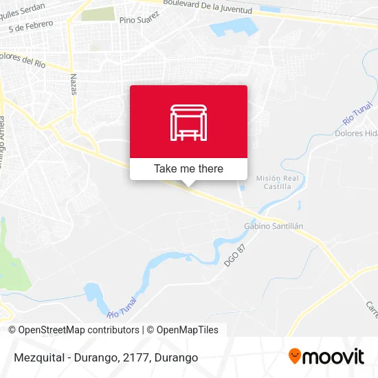 Mapa de Mezquital - Durango, 2177
