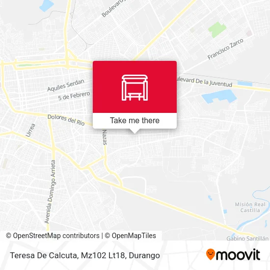 Mapa de Teresa De Calcuta, Mz102 Lt18