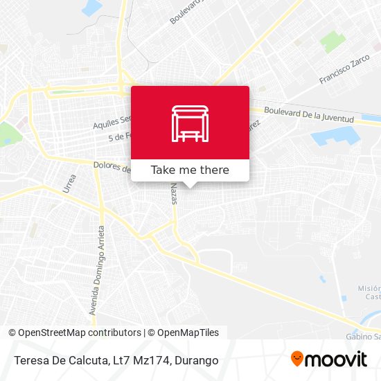 Teresa De Calcuta, Lt7 Mz174 map