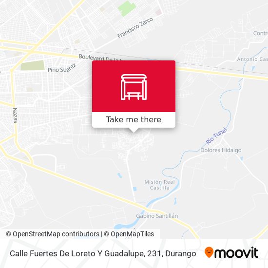 Calle Fuertes De Loreto Y Guadalupe, 231 map