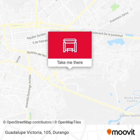 Mapa de Guadalupe Victoria, 105