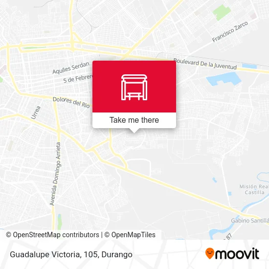 Mapa de Guadalupe Victoria, 105
