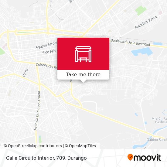 Calle Circuito Interior, 709 map