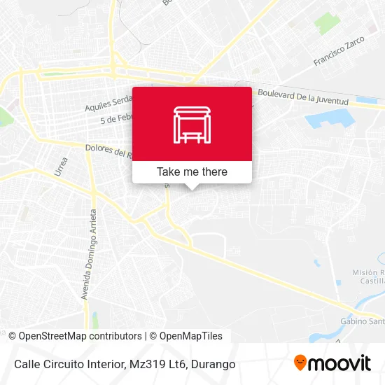 Mapa de Calle Circuito Interior, Mz319 Lt6