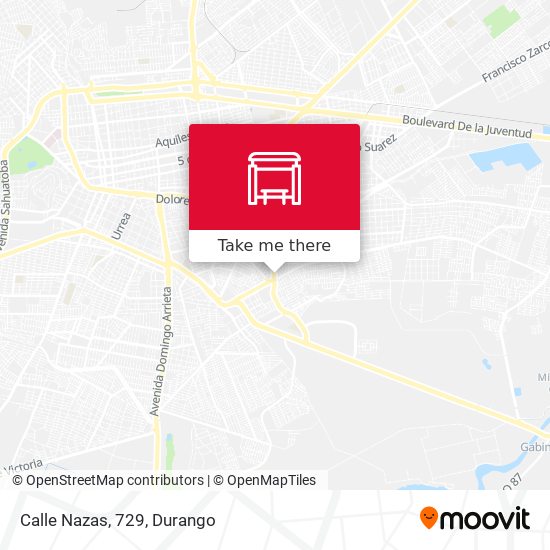 Mapa de Calle Nazas, 729
