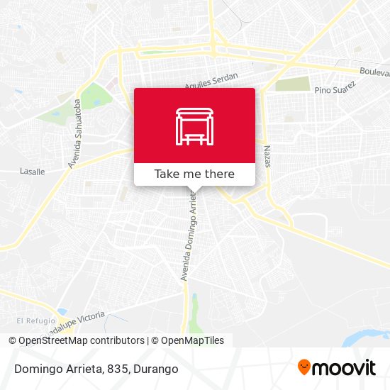 Domingo Arrieta, 835 map