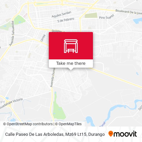 Mapa de Calle Paseo De Las Arboledas, Mz69 Lt15